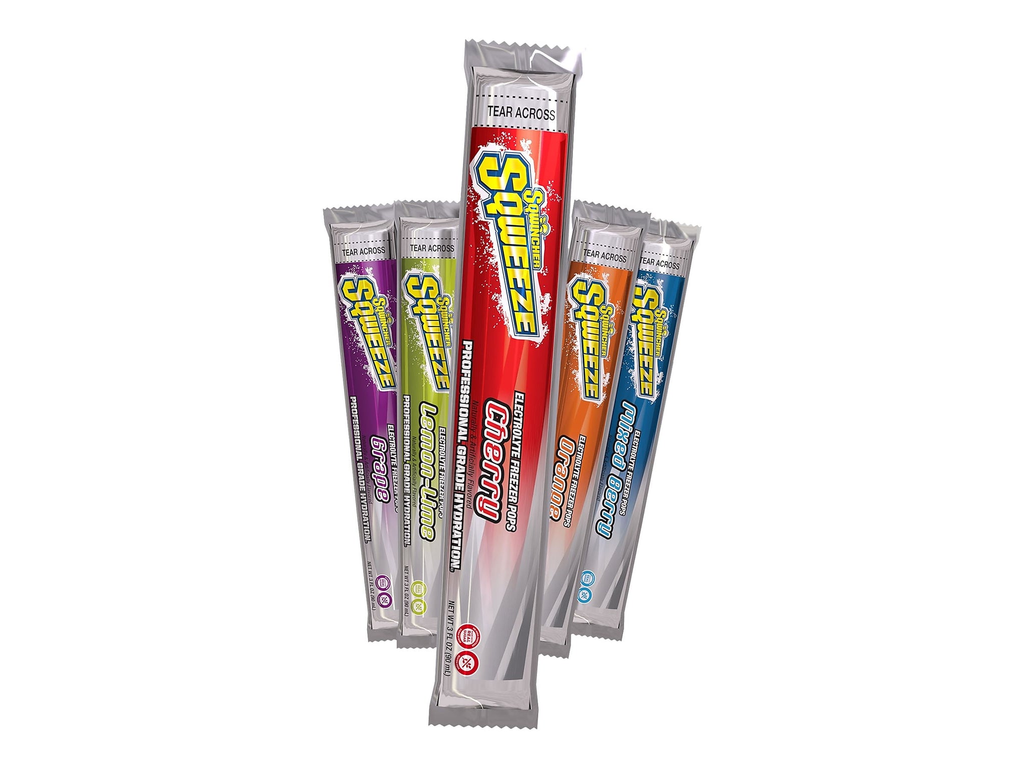 Sqwincher Assorted Sqweeze Freeze Pops, 3 Fl. Oz., 150/Carton