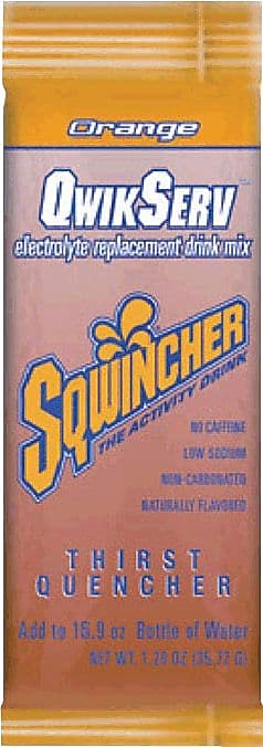 Sqwincher QwikServ Orange Powder Drink Mix, 16.9 oz., 8/Pack