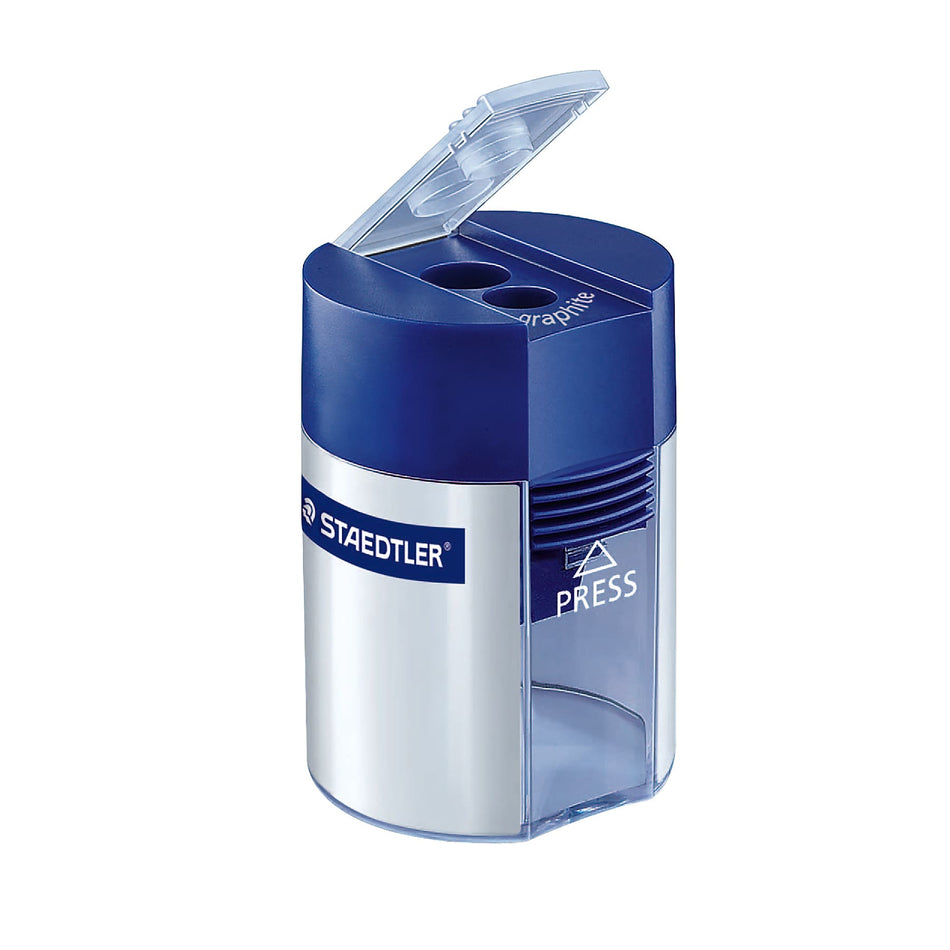 Staedtler Manual Pencil Sharpener, Blue/Silver