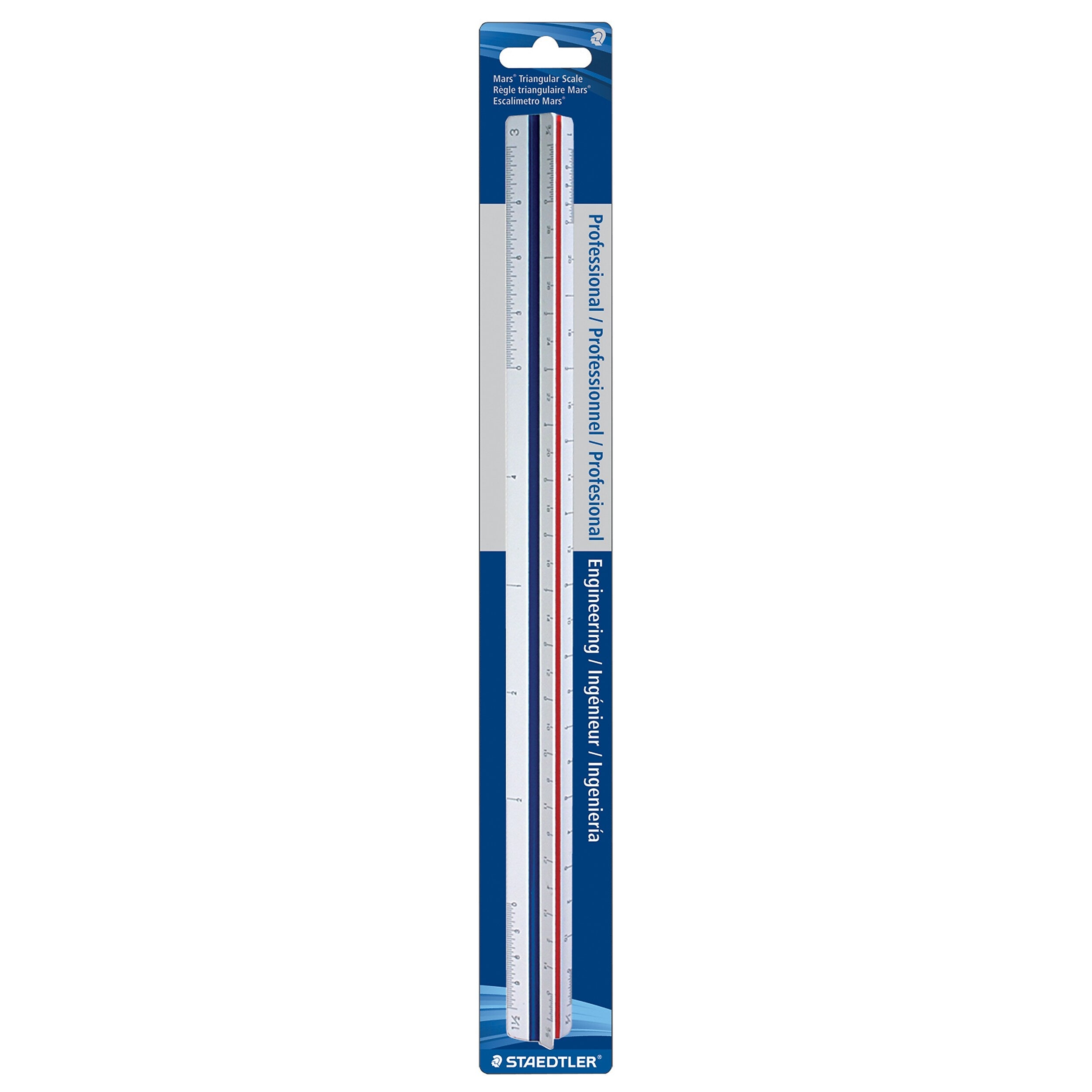 Staedtler Mars 12" Plastic Engineer Ruler, White