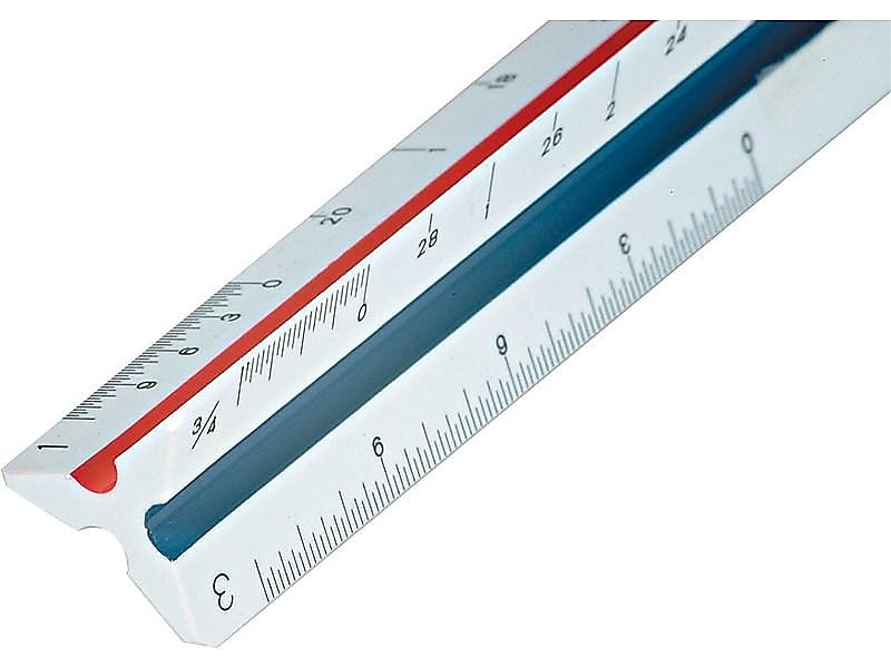 Staedtler Mars 12" Plastic Engineer Ruler, White