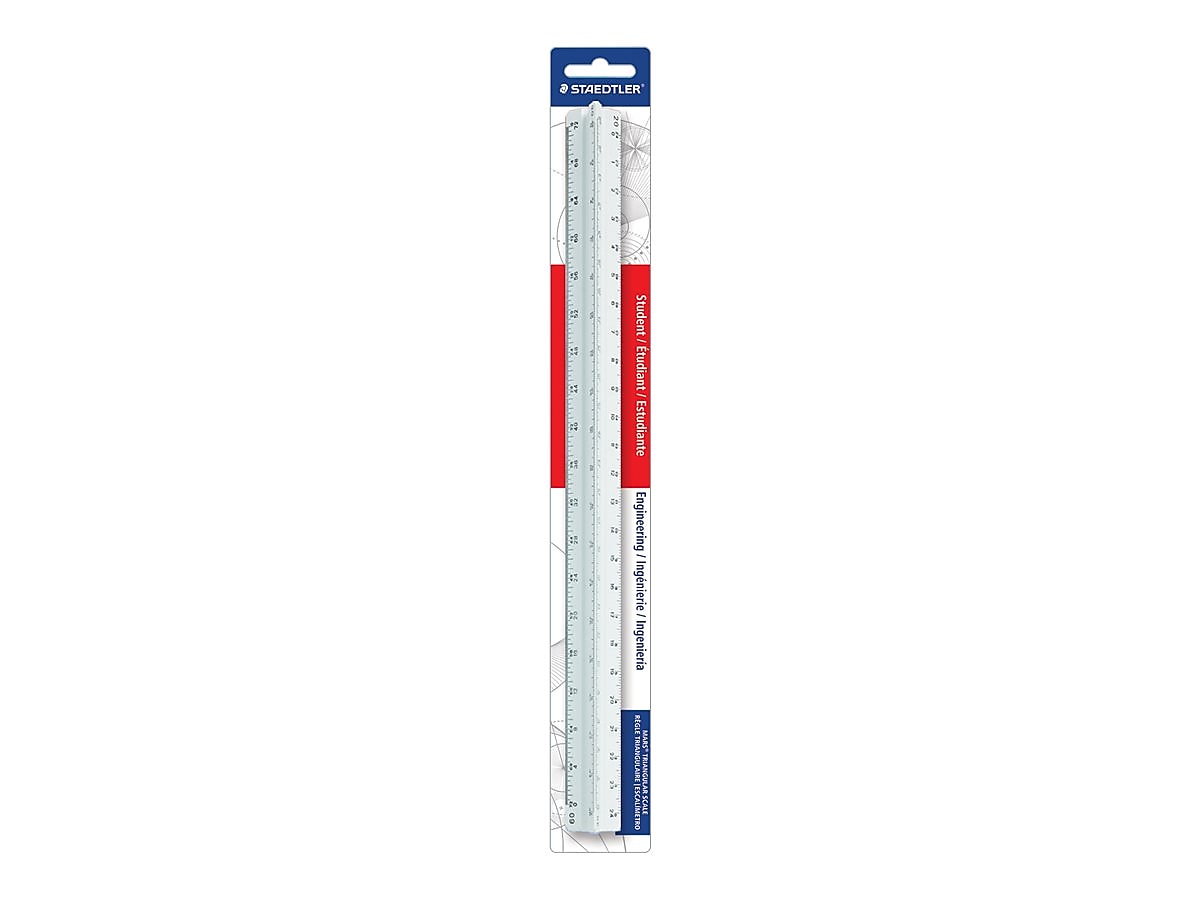 Staedtler Mars Student 12"L Engineer Triangular Scale