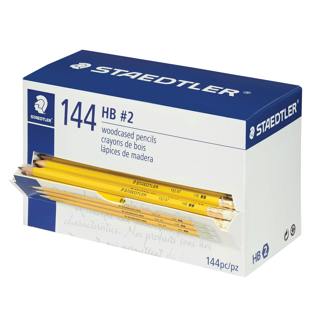 Staedtler Pre-Sharpened Wooden Pencil, 0.7mm, #2 Medium Lead, 144/Box