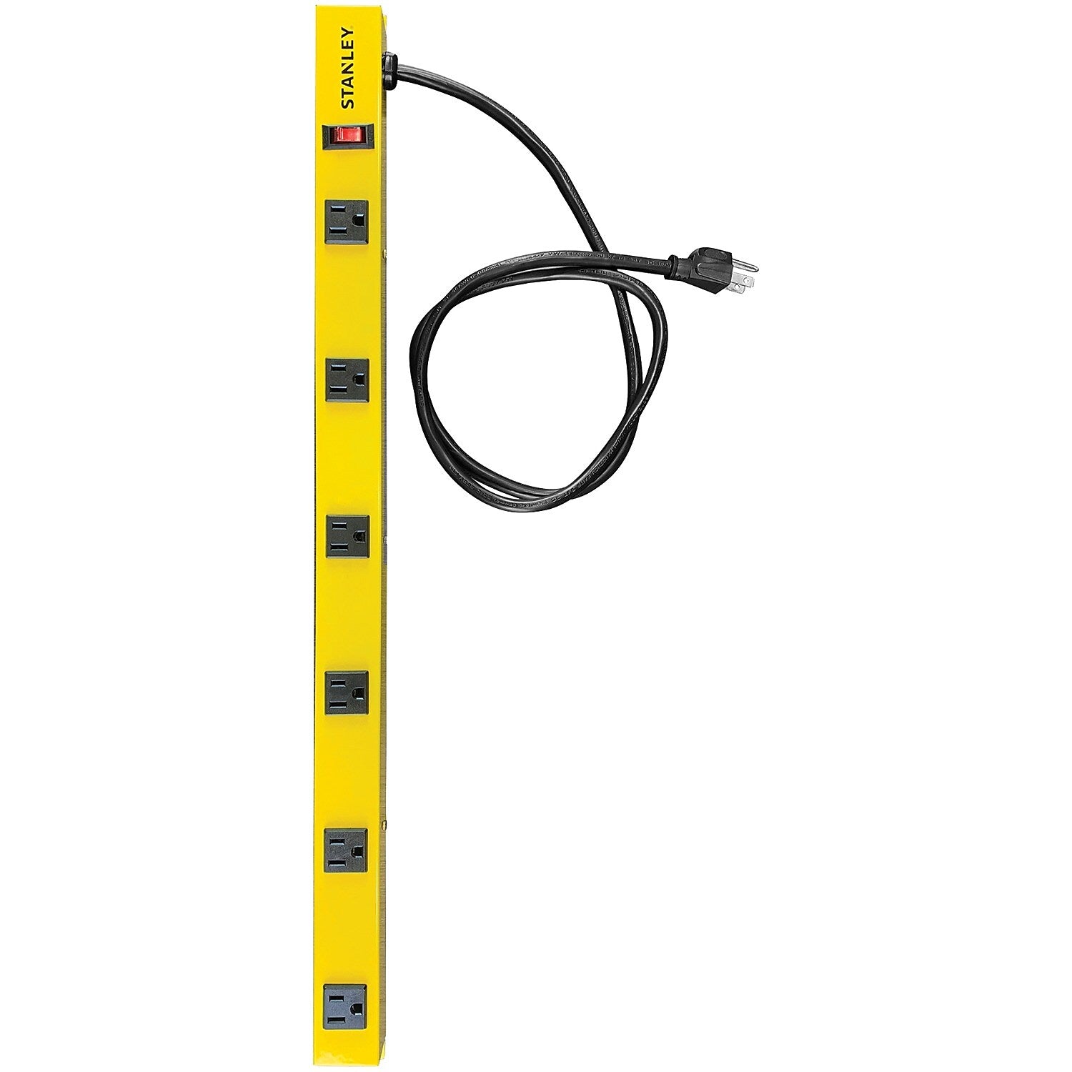 Stanley ShopMAX Pro 6-Outlet Surge-Protector Power Bar, 4 ft., Yellow