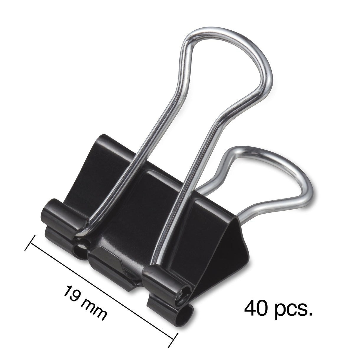 Staples 0.75" Binder Clips, Small, Black, 40/Pack