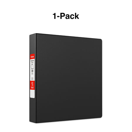 Staples 1 1/2" 3-Ring Non-View Binder, D-Ring, Black