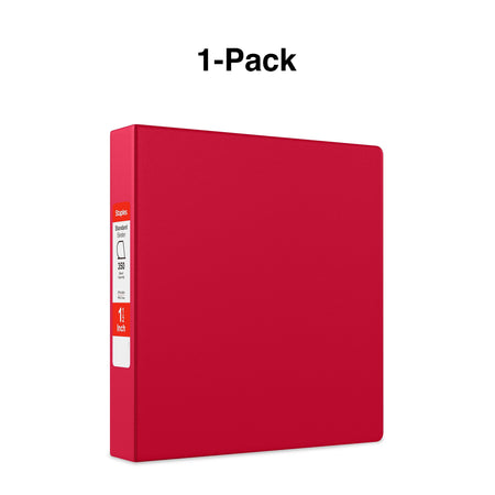 Staples 1 1/2" 3-Ring Non-View Binder, D-Ring, Burgundy