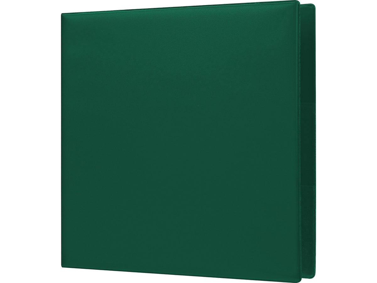 Staples 1 1/2" 3-Ring Non-View Binder, D-Ring, Green