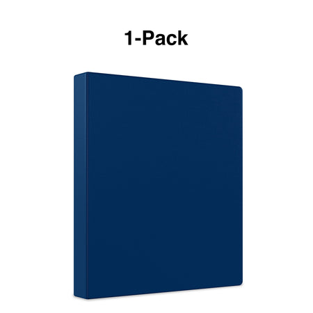 Staples 1 1/2" 3-Ring Non-View Binder, Navy