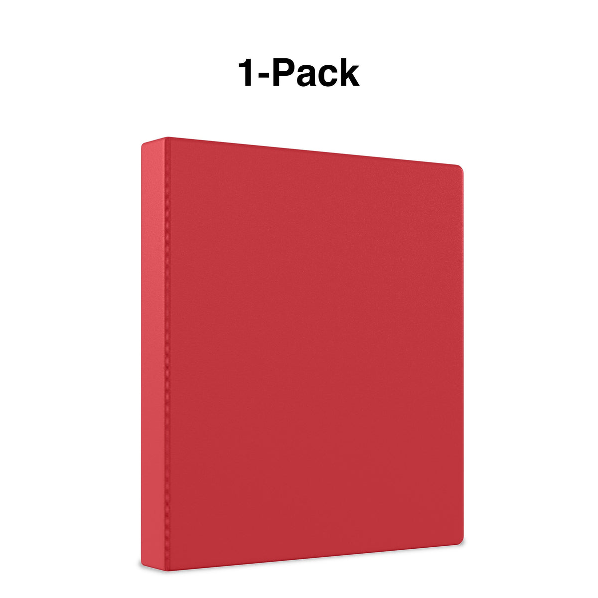 Staples 1 1/2" 3-Ring Non-View Binder, Red