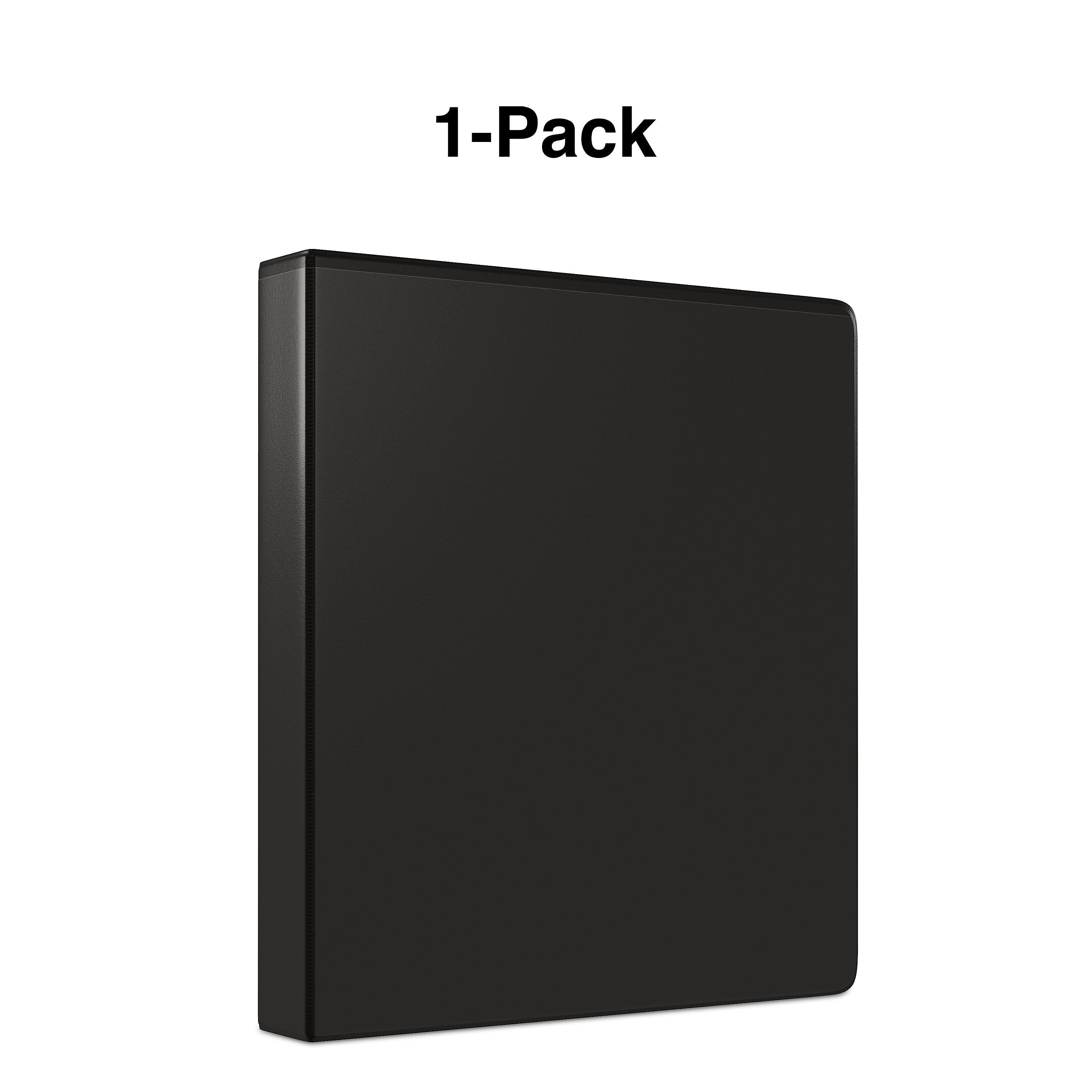 Staples 1 1/2" 3-Ring View Binder, Black