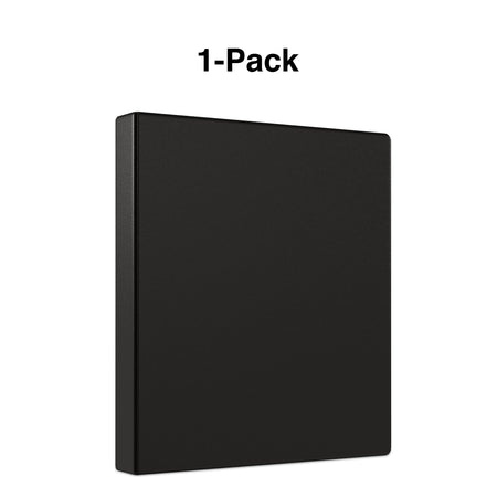 Staples 1" 3-Ring Non-View Binder, Black