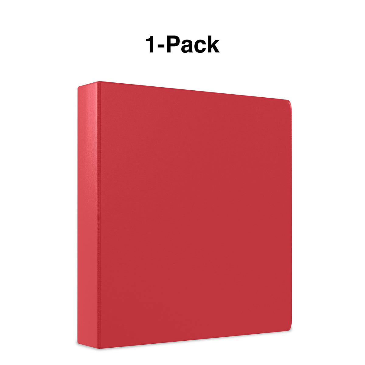 Staples 1" 3-Ring Non-View Binder, Red