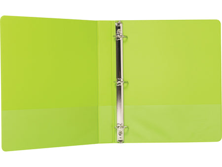 Staples 1" 3-Ring View Binder, D-Ring, Chartreuse