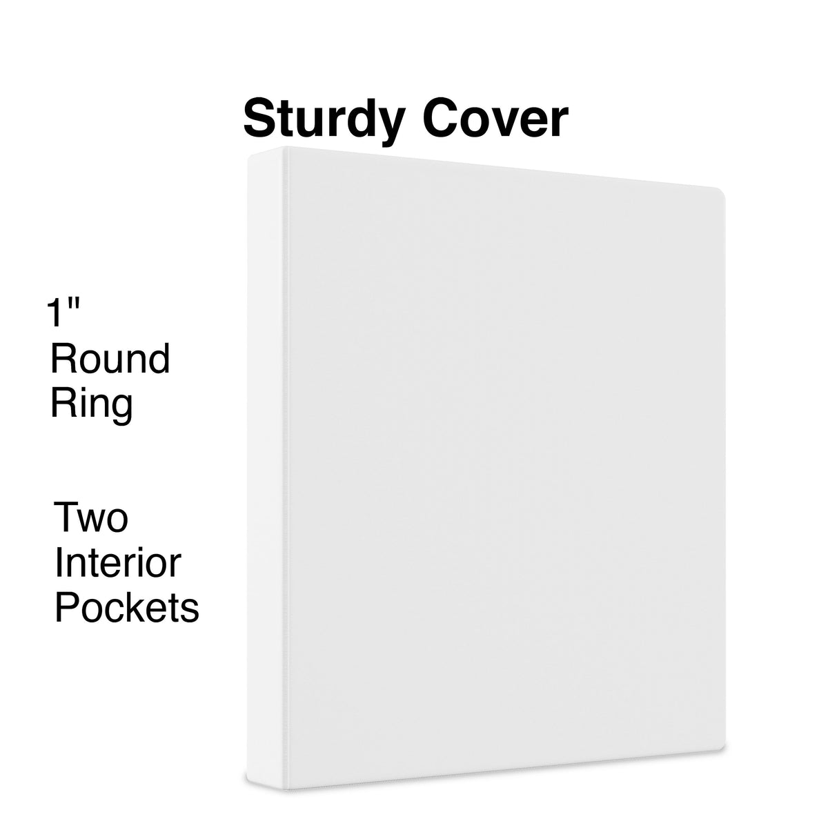 Staples 1" 3-Ring View Binder, White