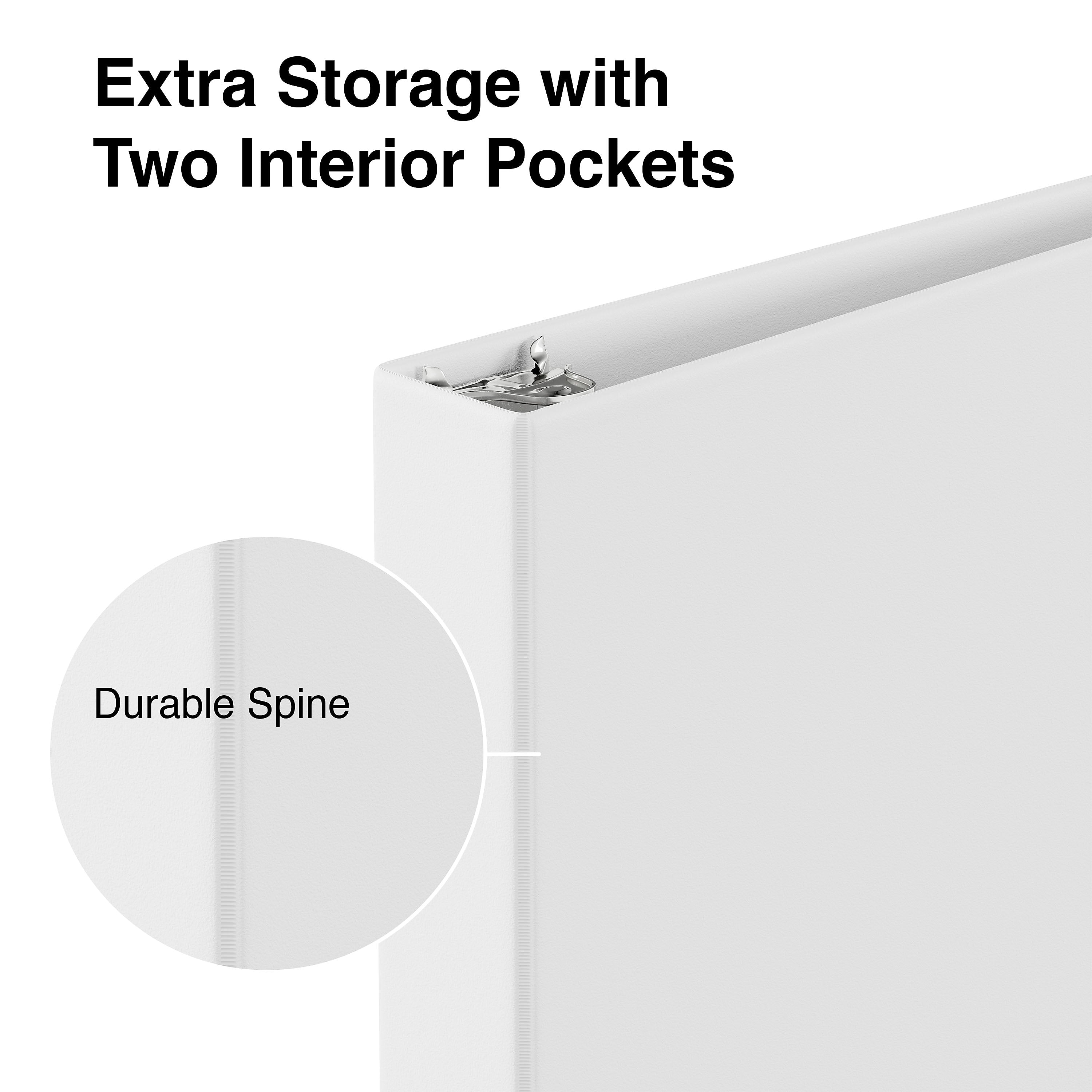 Staples 1" 3-Ring View Binder, White