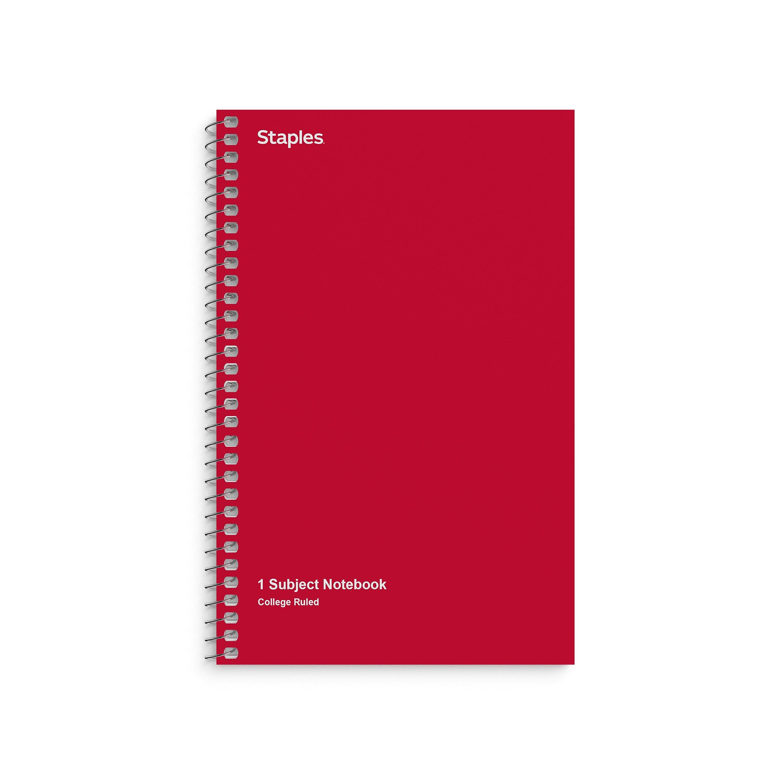 Staples 1-Subject Notebook, 5