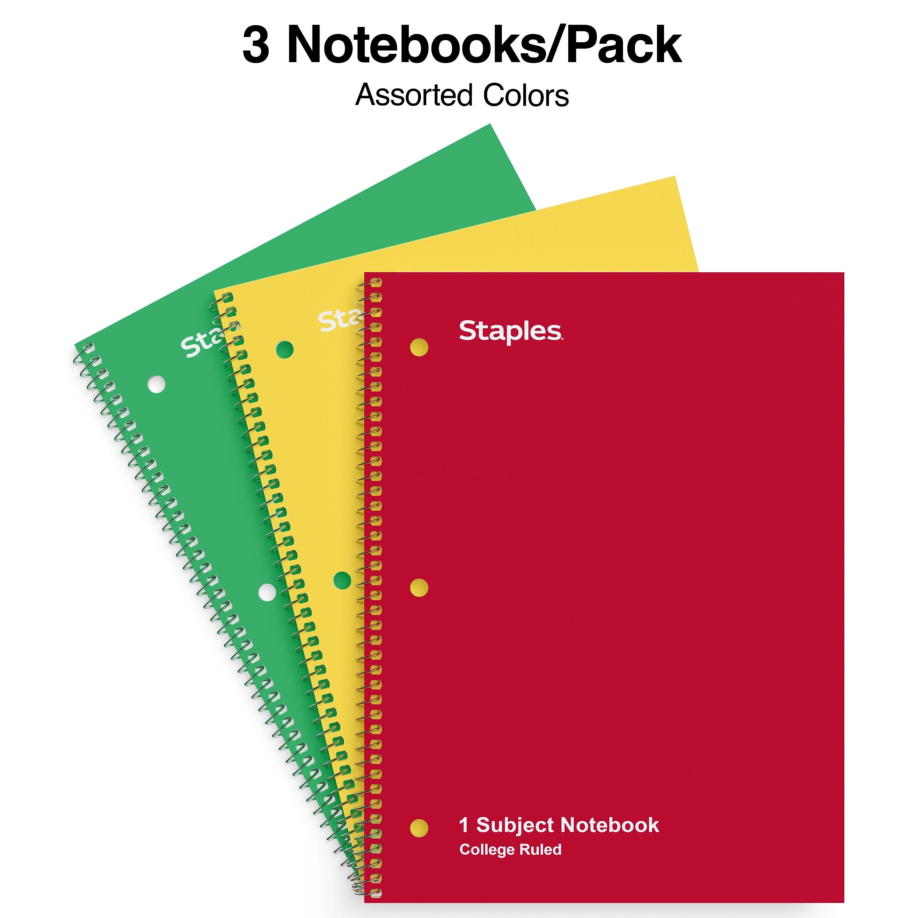 Staples 1-Subject Notebook, 8