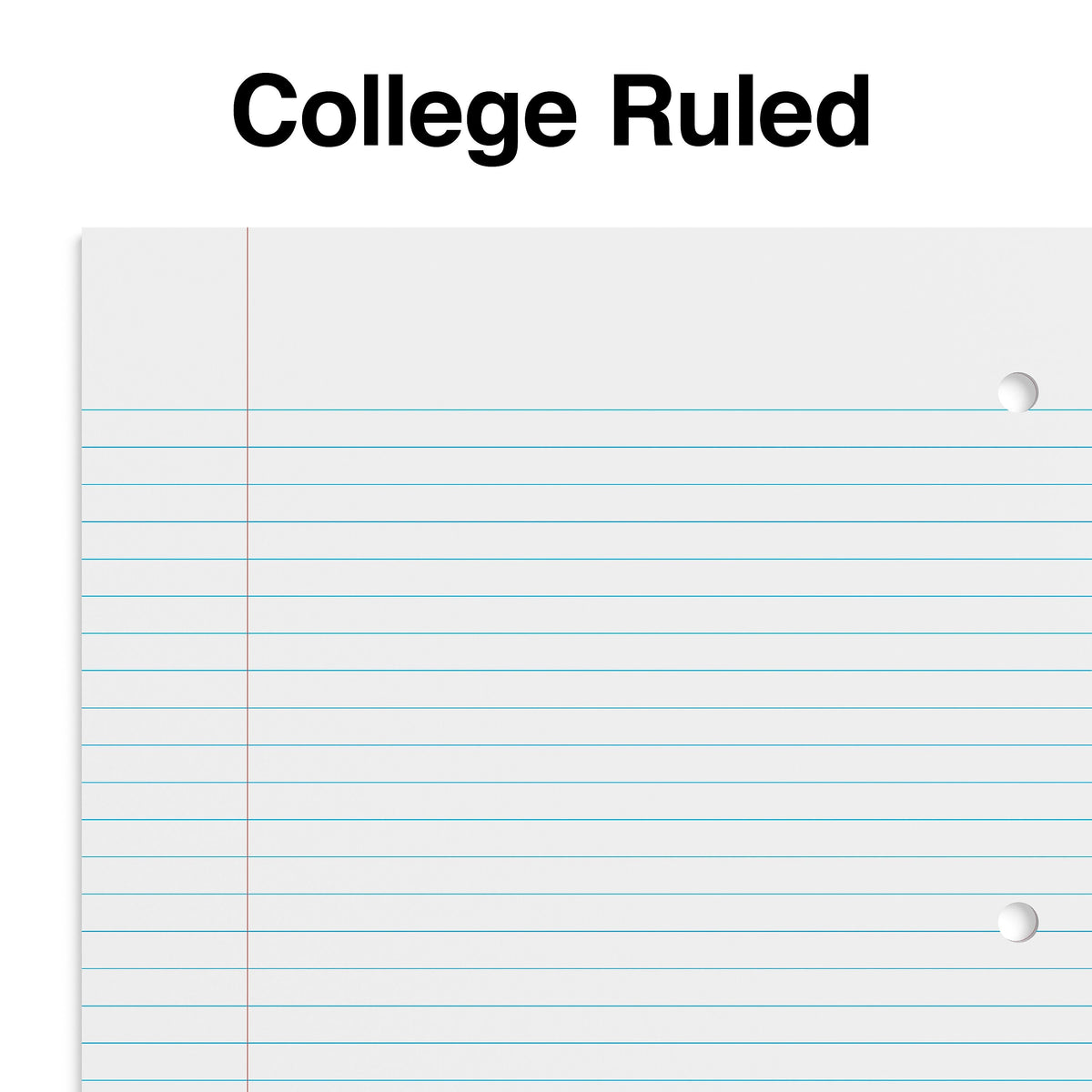 Staples 1-Subject Notebook, 8" x 10.5", College Ruled, 70 Sheets, Blue