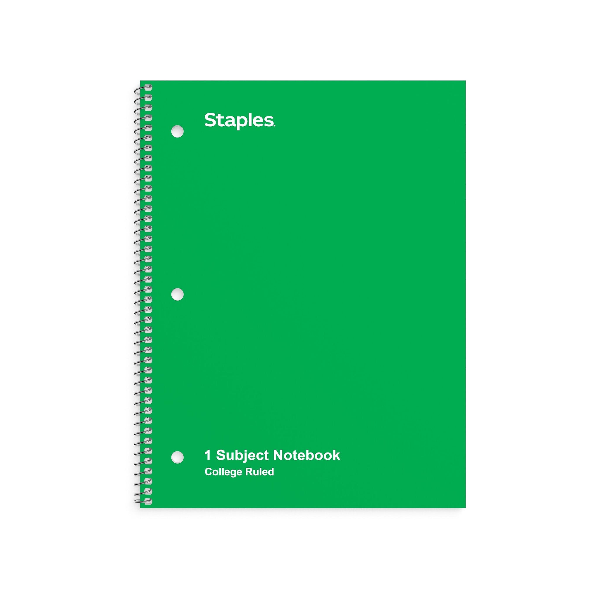 Staples 1-Subject Notebook, 8