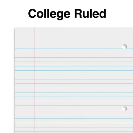 Staples 1-Subject Notebook, 8" x 10.5", College Ruled, 70 Sheets, Red