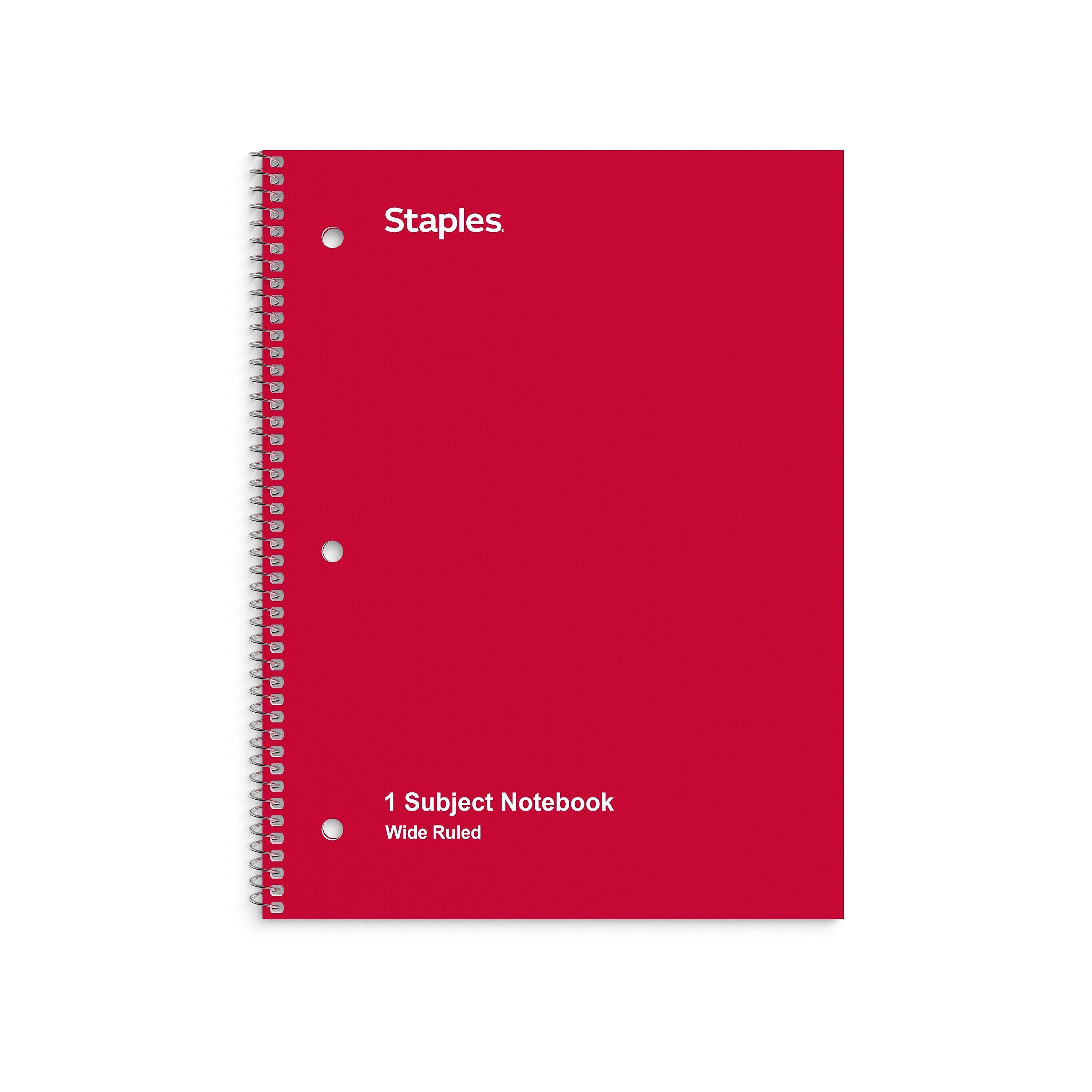 Staples® 1-Subject Notebook, 8