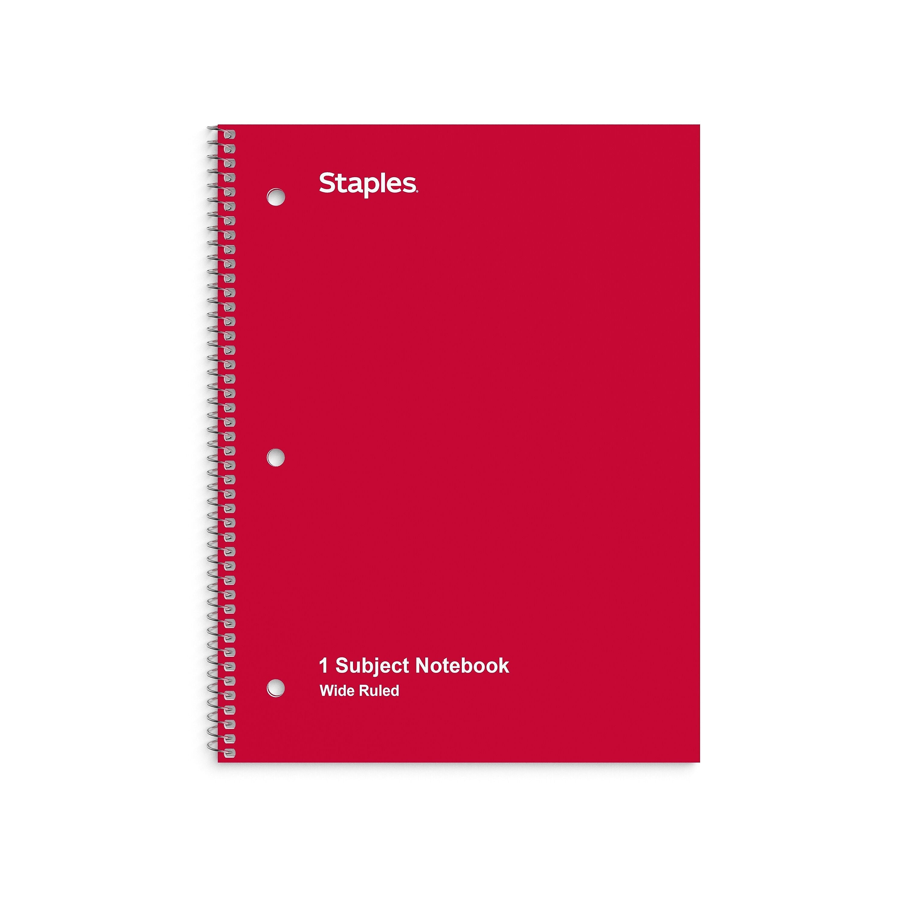 Staples® 1-Subject Notebook, 8