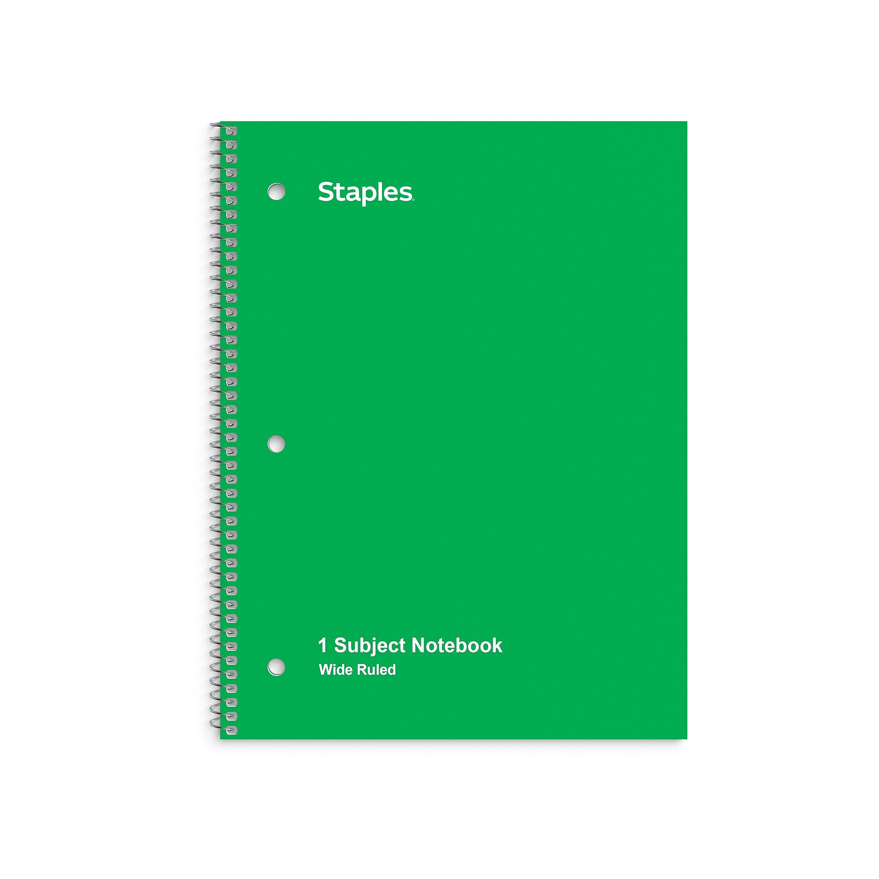 Staples 1-Subject Notebook, 8