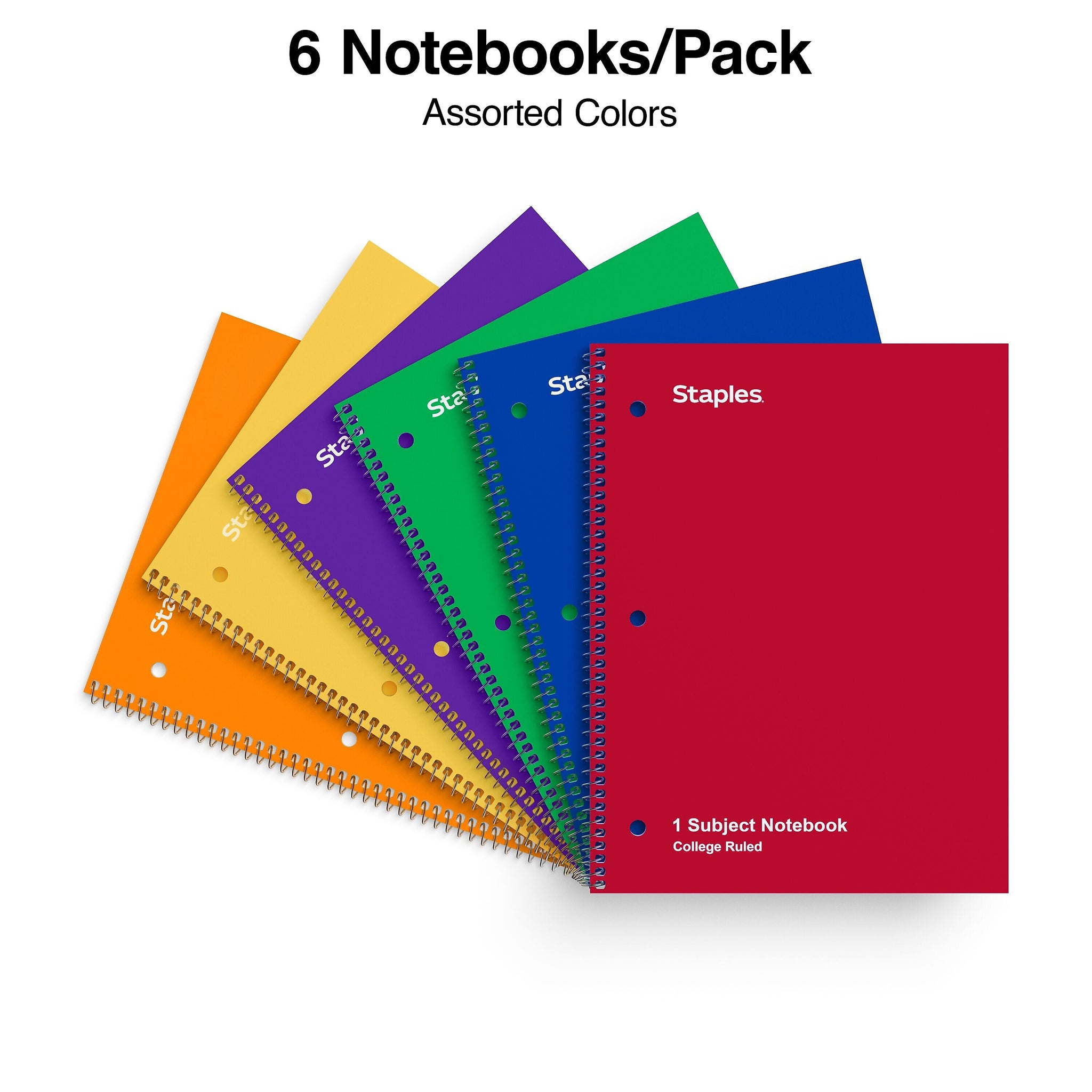 Staples 1-Subject Notebooks, 8