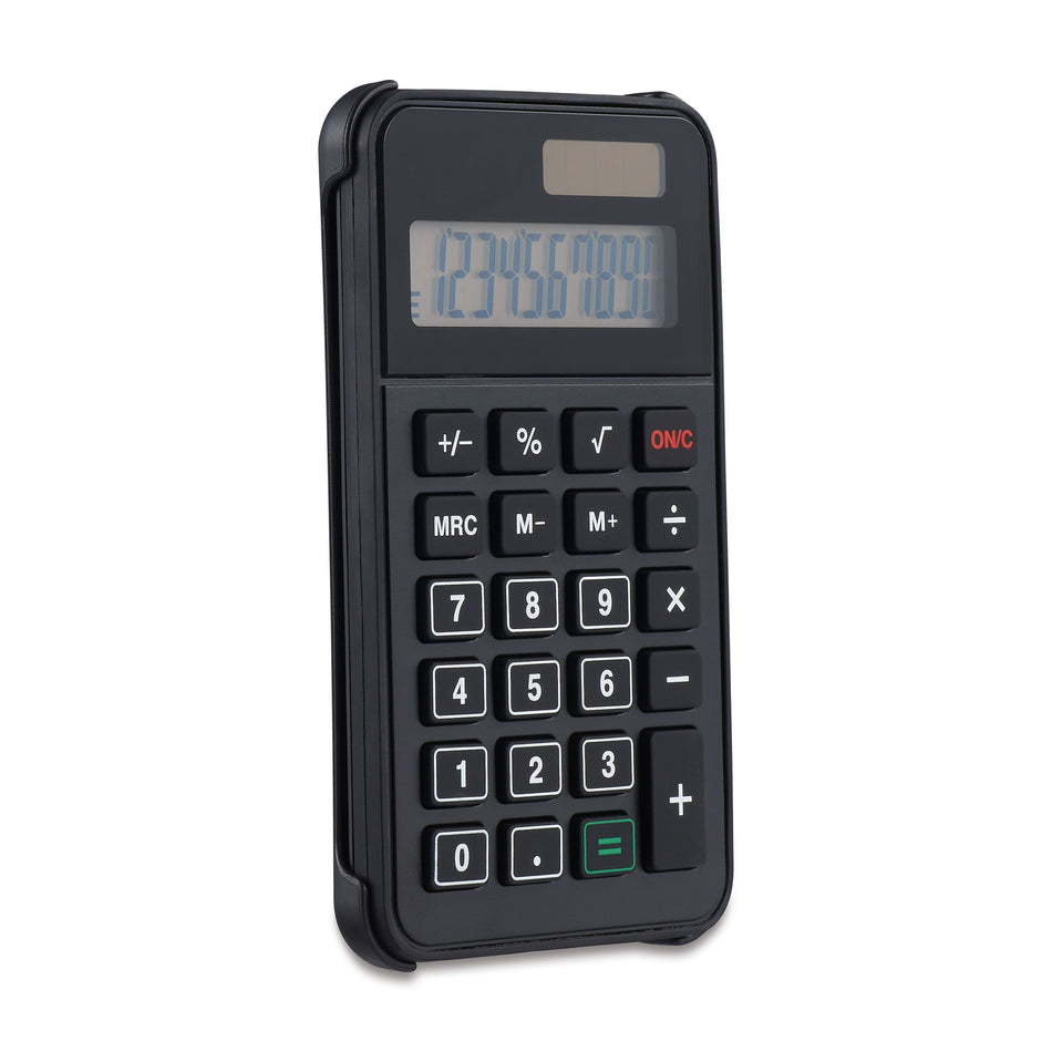 Staples 10-Digit Solar and Battery Basic Calculator, Black