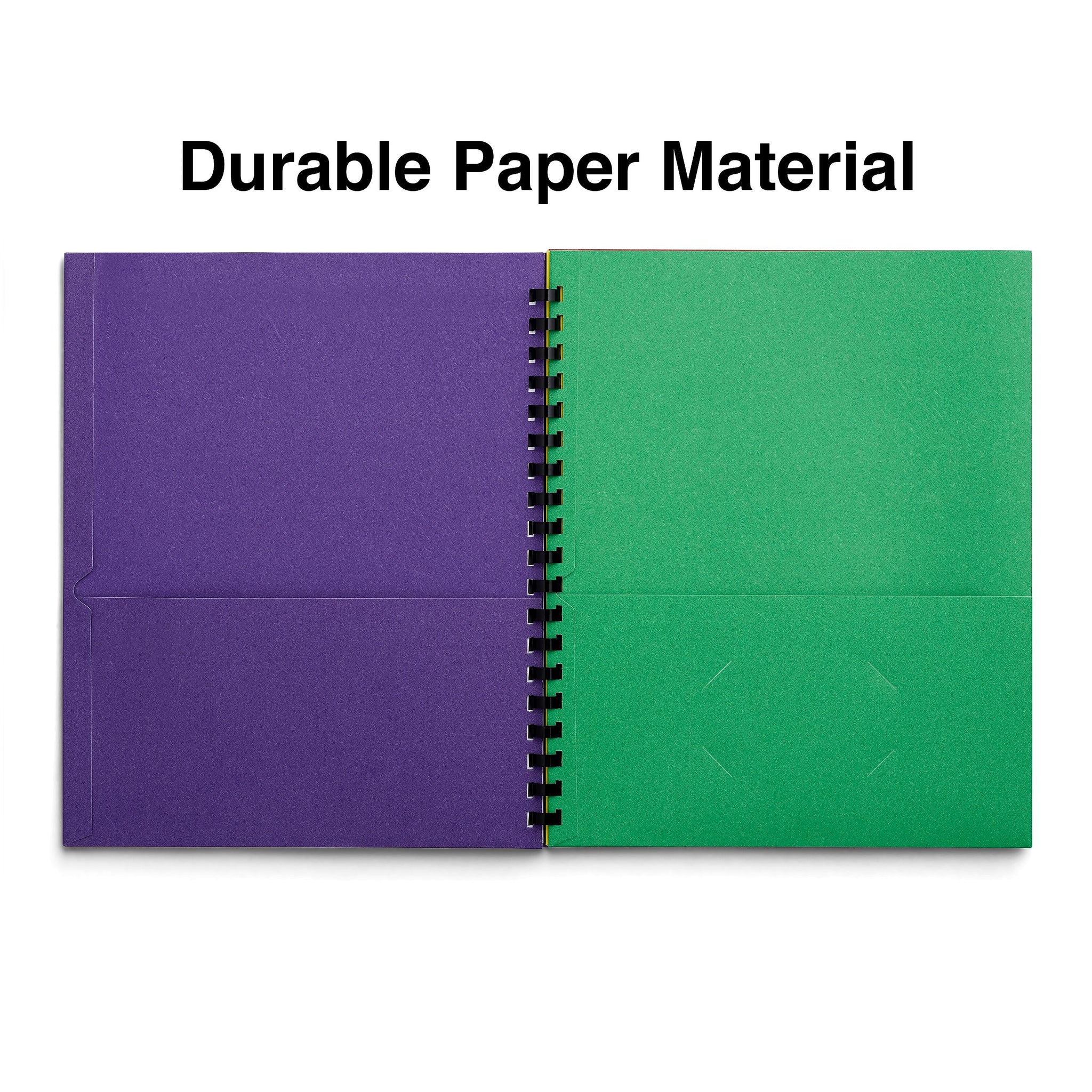 Staples 10% Recycled Matte 8-Pocket Cardstock Portfolio Folder, Assorted Colors, Each