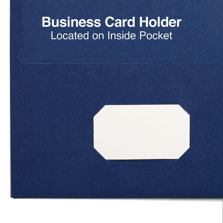 Staples 10% Recycled Smooth 2-Pocket Paper Presentation Folder, Dark Blue, 10/Pack