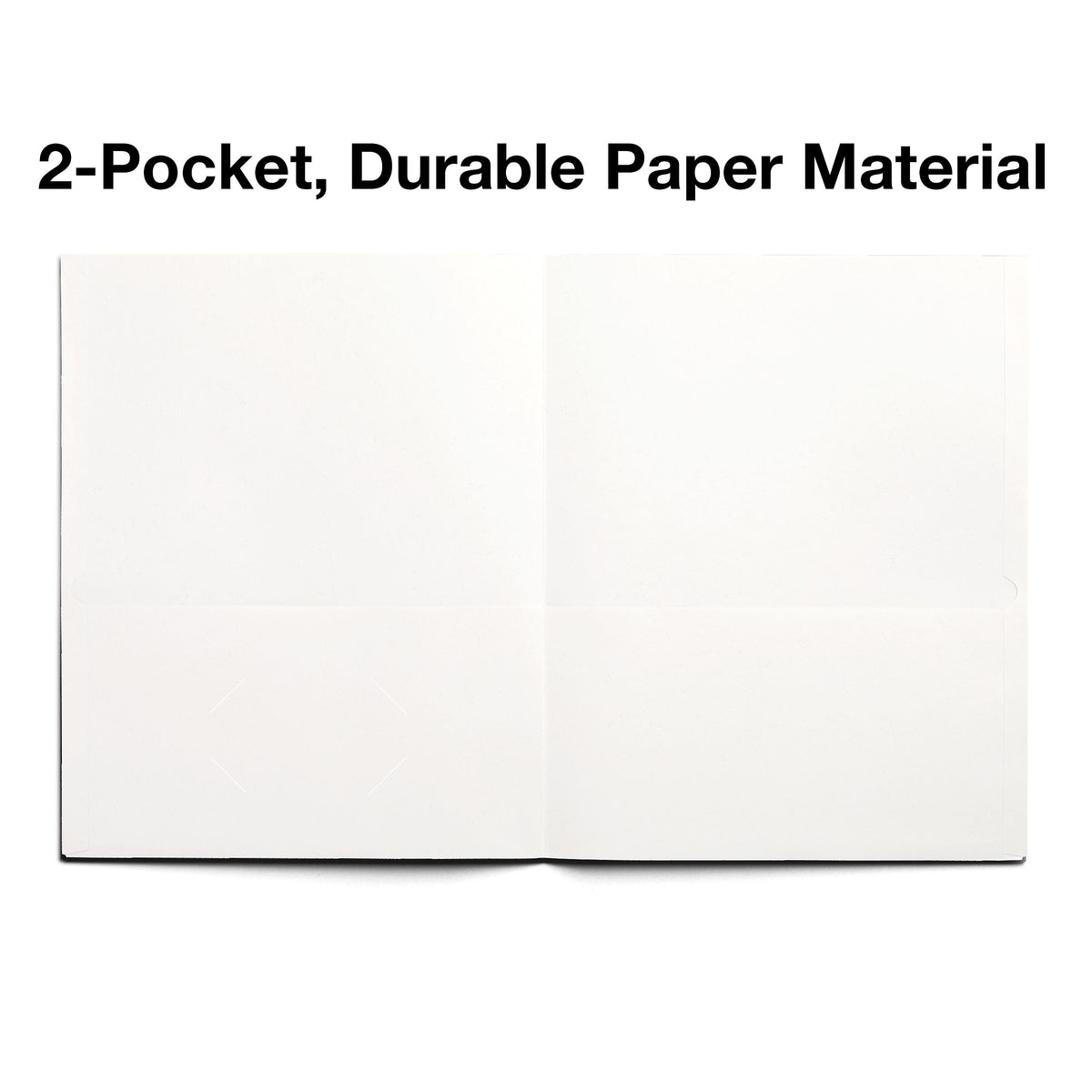 Staples 10% Recycled Smooth 2-Pocket Paper Presentation Folder, White, 10/Pack