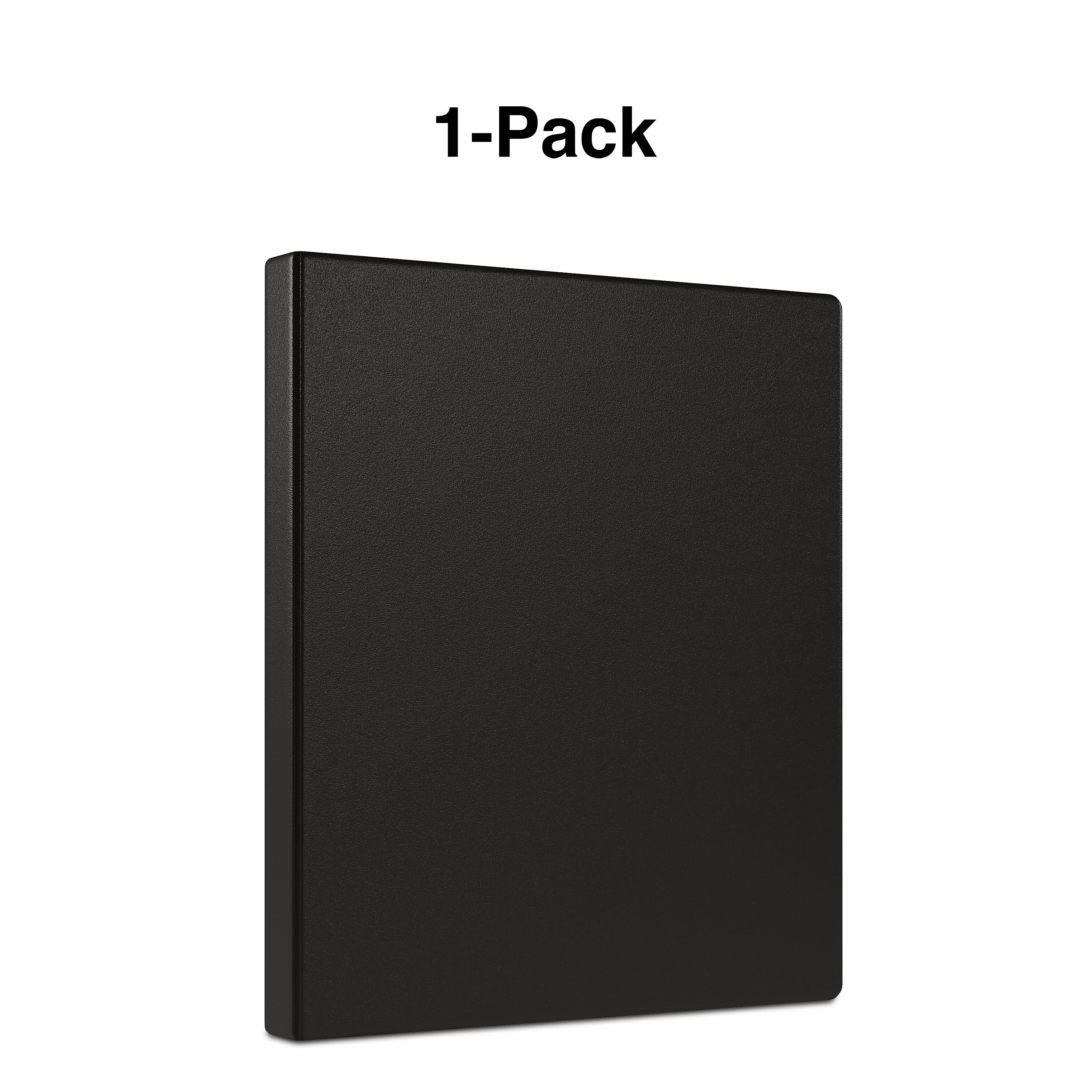 Staples 1/2" 3-Ring Non-View Binder, Black