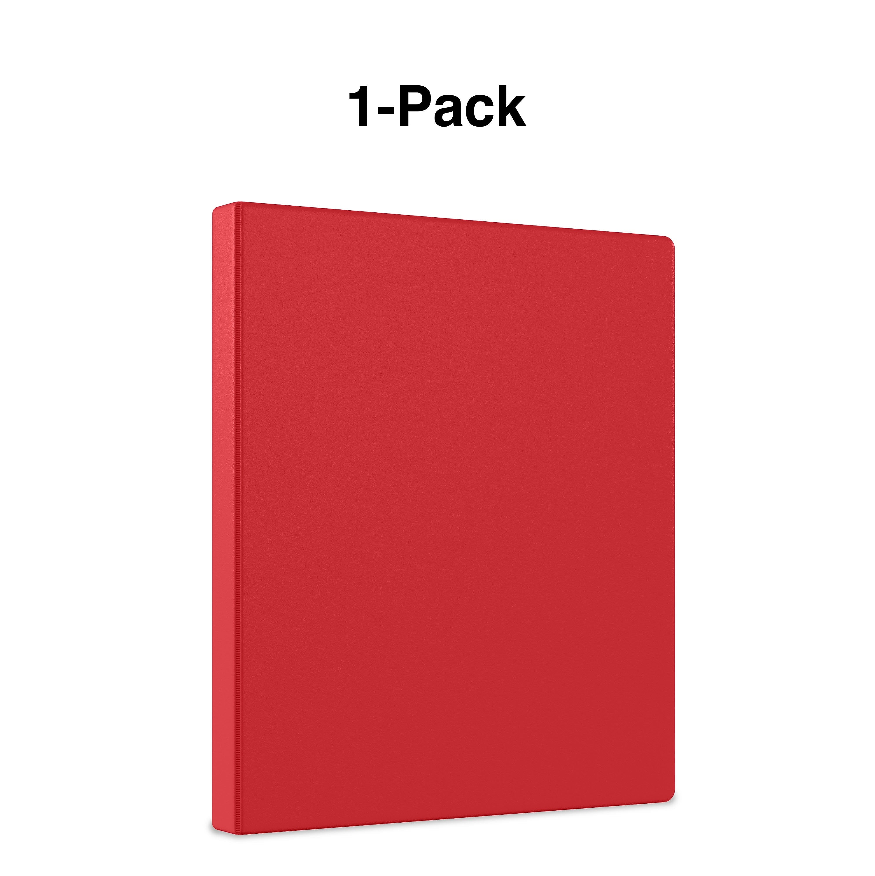 Staples 1/2" 3-Ring Non-View Binder, Red