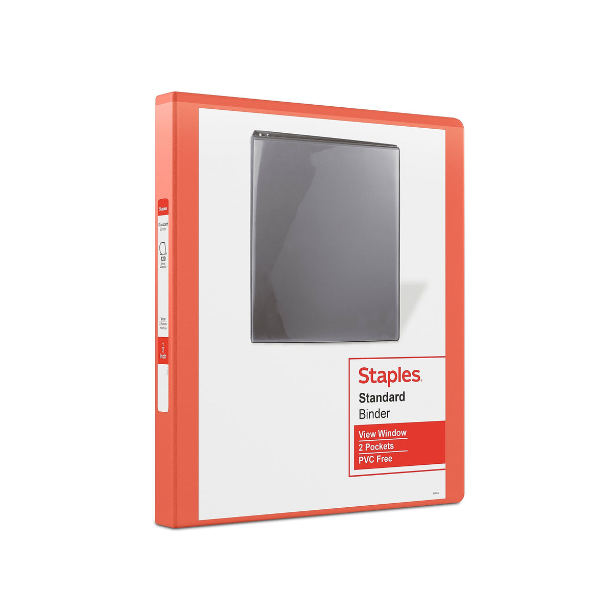 Staples 1/2" 3-Ring View Binder, D-Ring, Orange