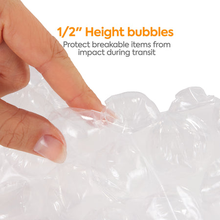 Staples 1/2" Bubble Roll, 12" x 30', Clear