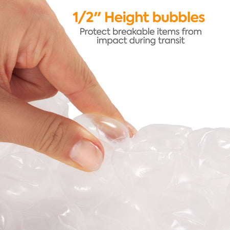 Staples 1/2" Bubble Roll, 12" x 65', Clear