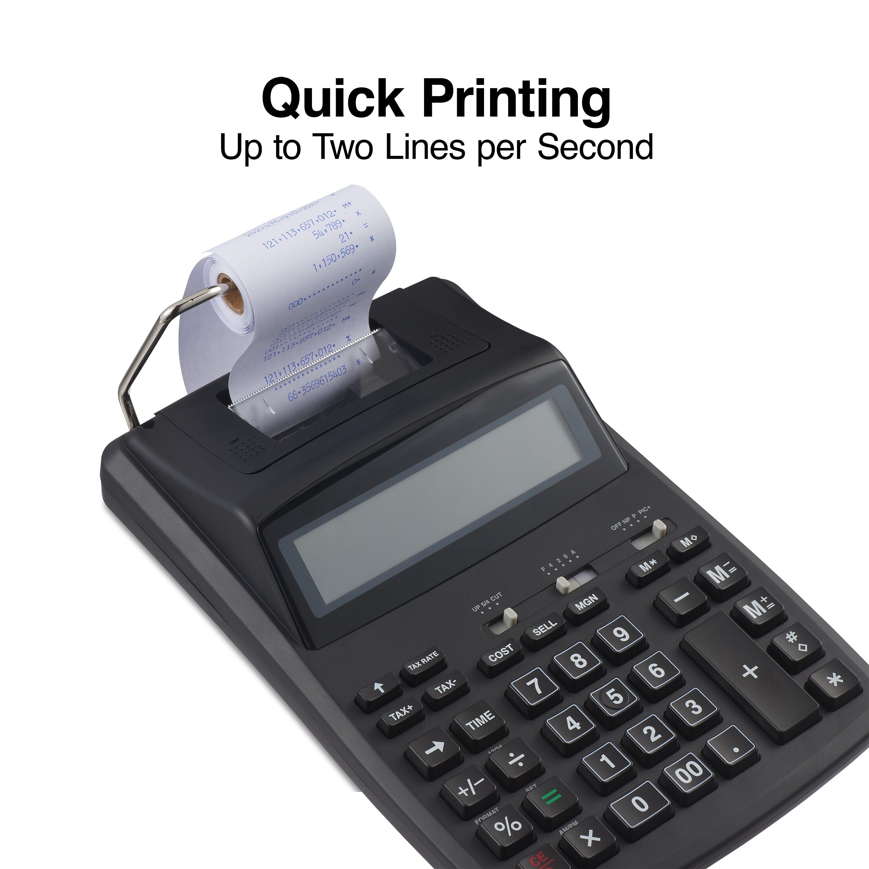 Staples 12-Digit Desktop Printing Calculator, Black