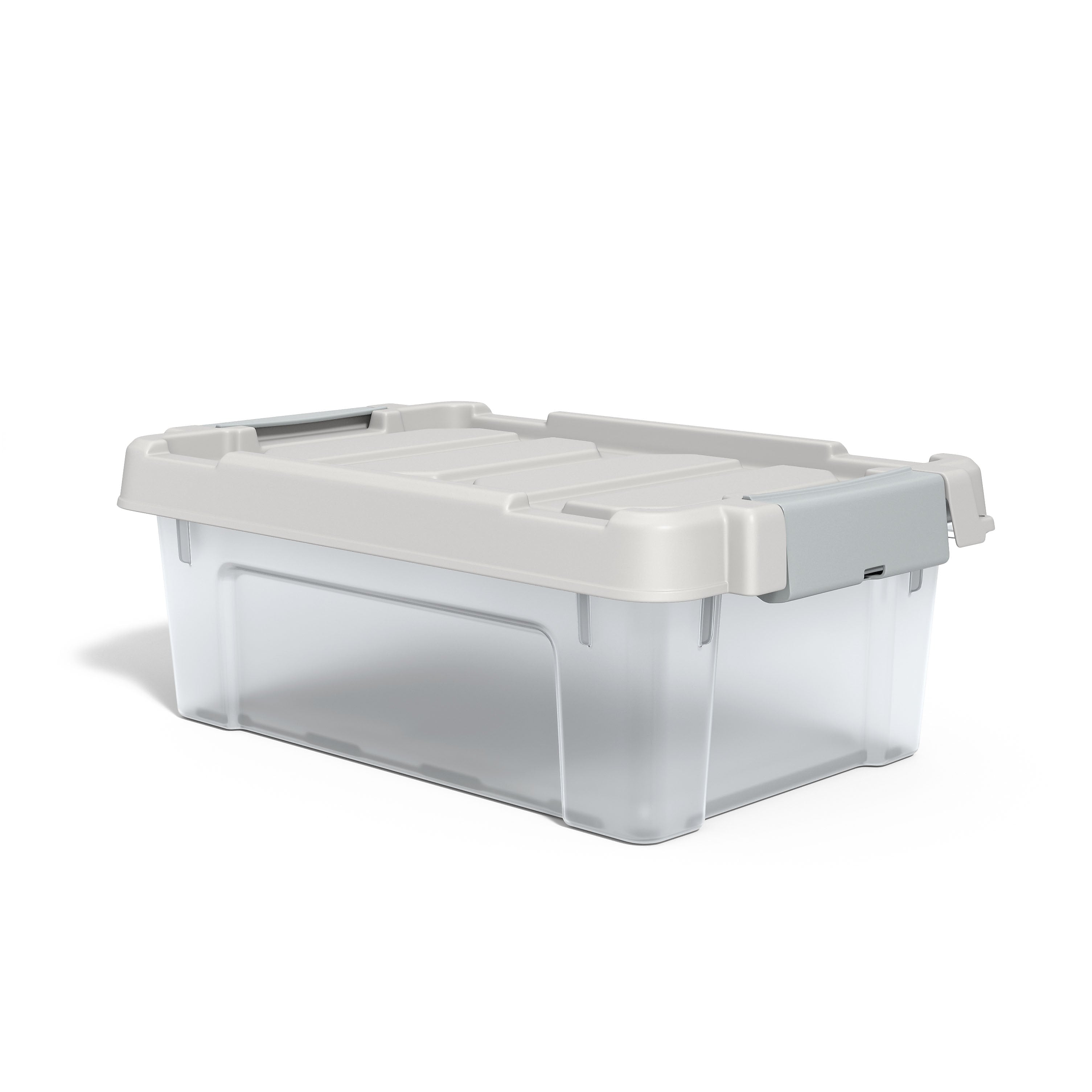 Staples 12 Qt. Latch Lid Storage Bin, Clear