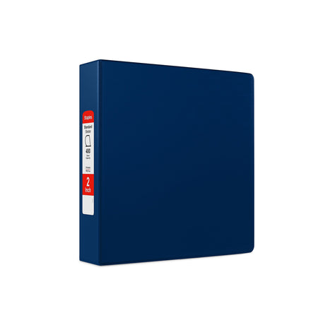 Staples 2" 3-Ring Non-View Binder, D-Ring, Navy Blue