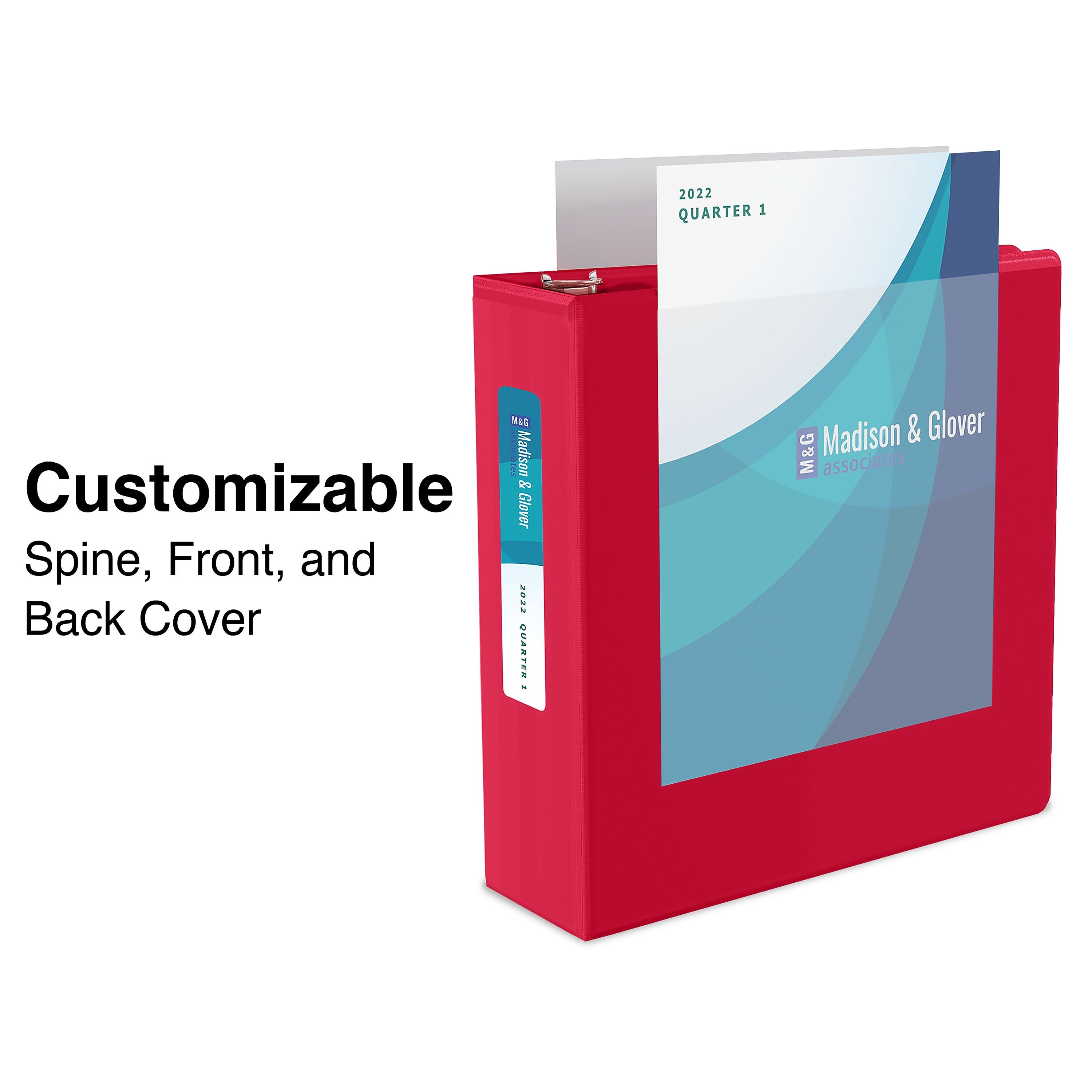 Staples 2" 3-Ring View Binder, D-Ring, Red