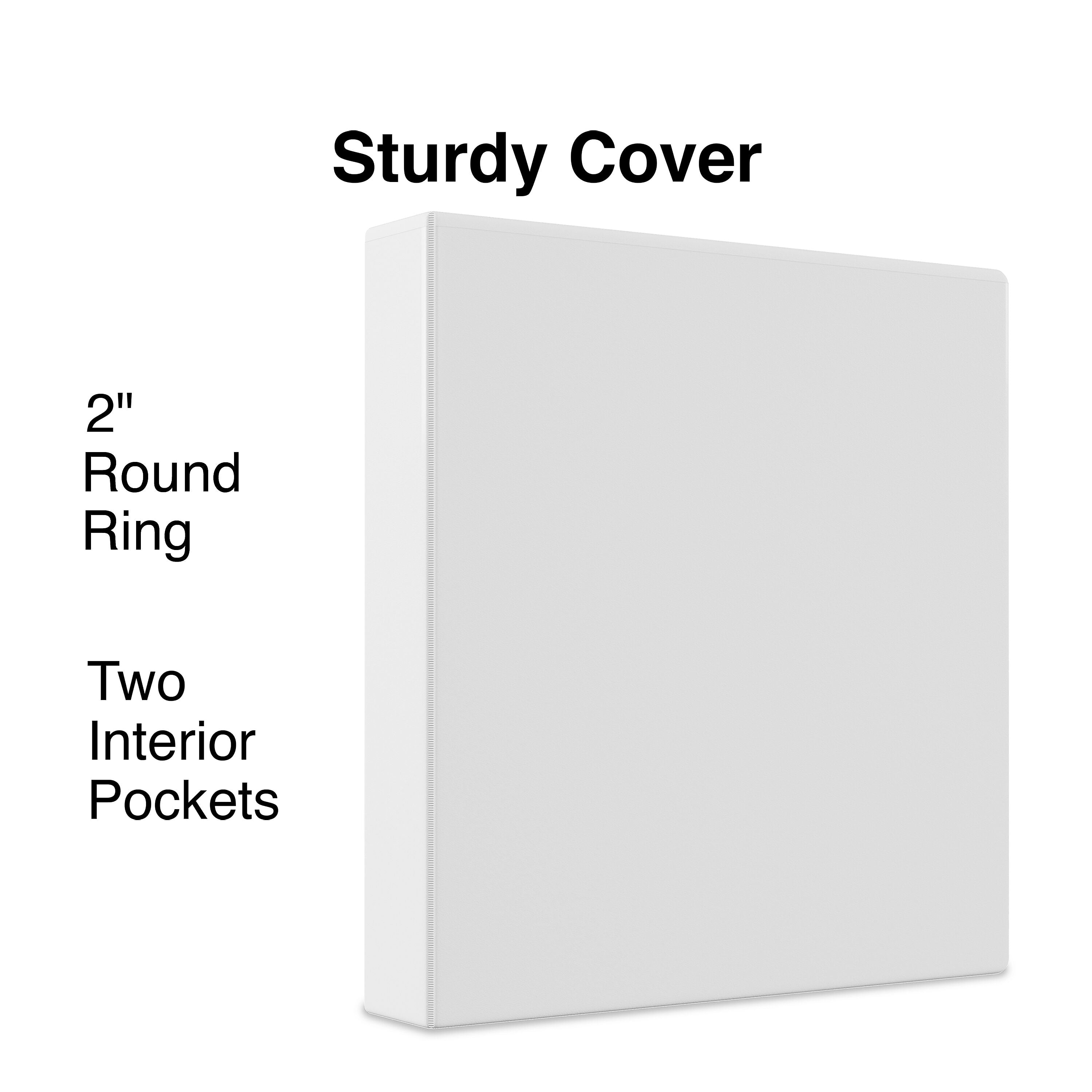 Staples 2" 3-Ring View Binder, White