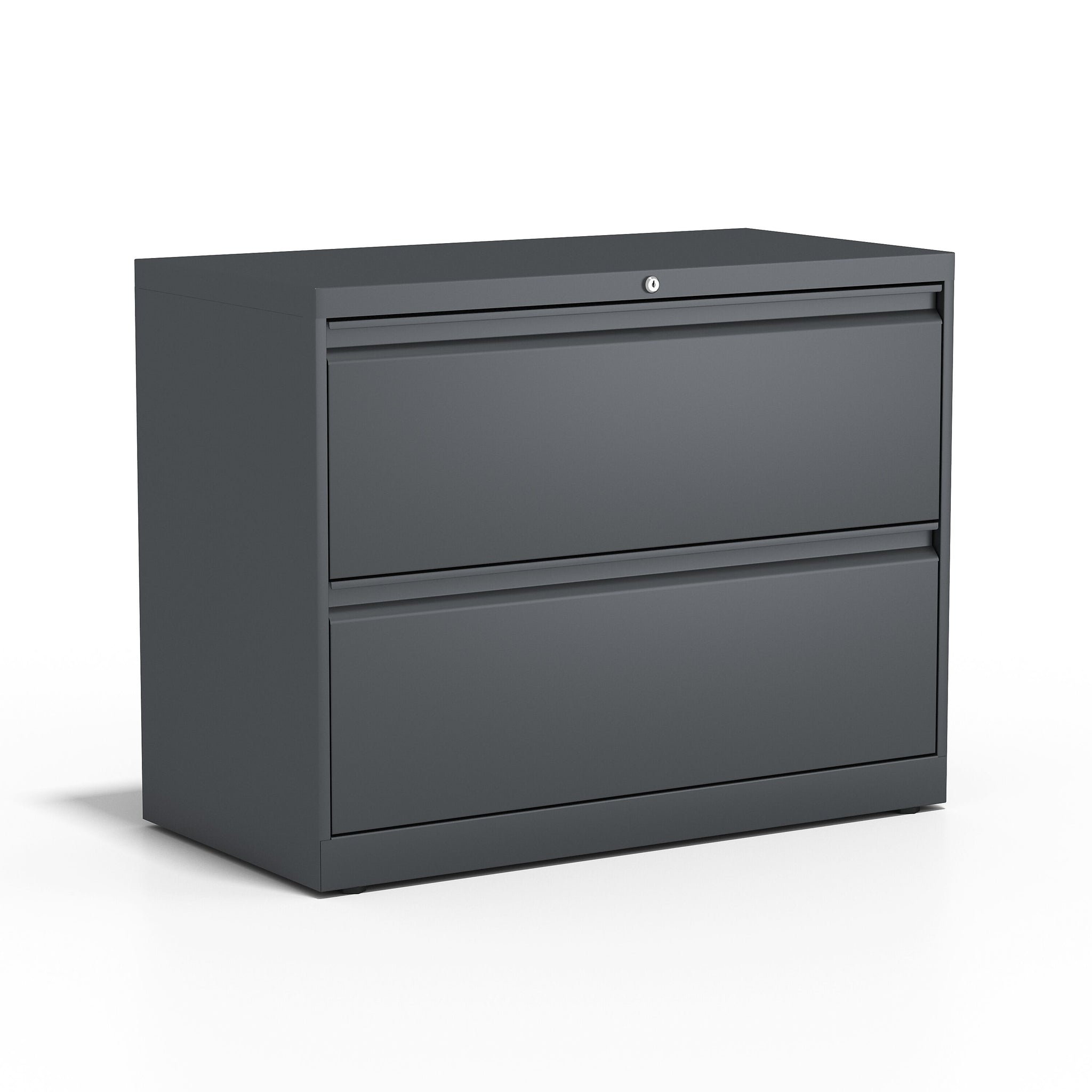 Staples 2-Drawer Lateral File Cabinet, Locking, Letter/Legal, Charcoal, 36