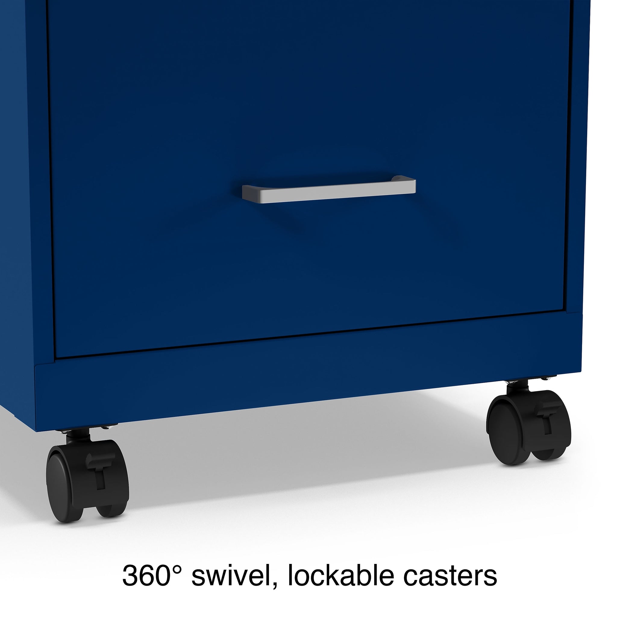 Staples 2-Drawer Light Duty Vertical File Cabinet, Locking, Letter, Blue, 18