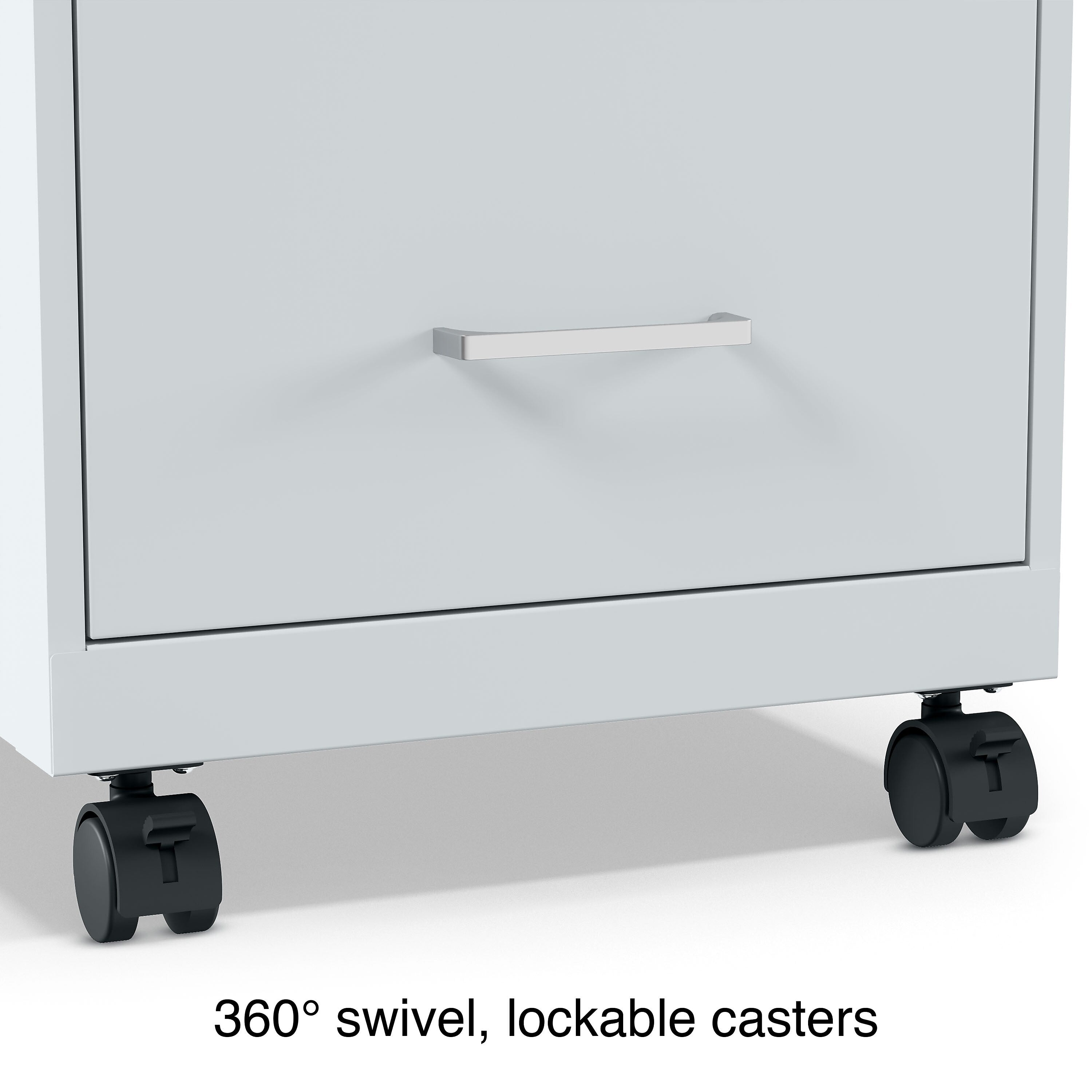 Staples 2-Drawer Light Duty Vertical File Cabinet, Locking, Letter, Gray, 18