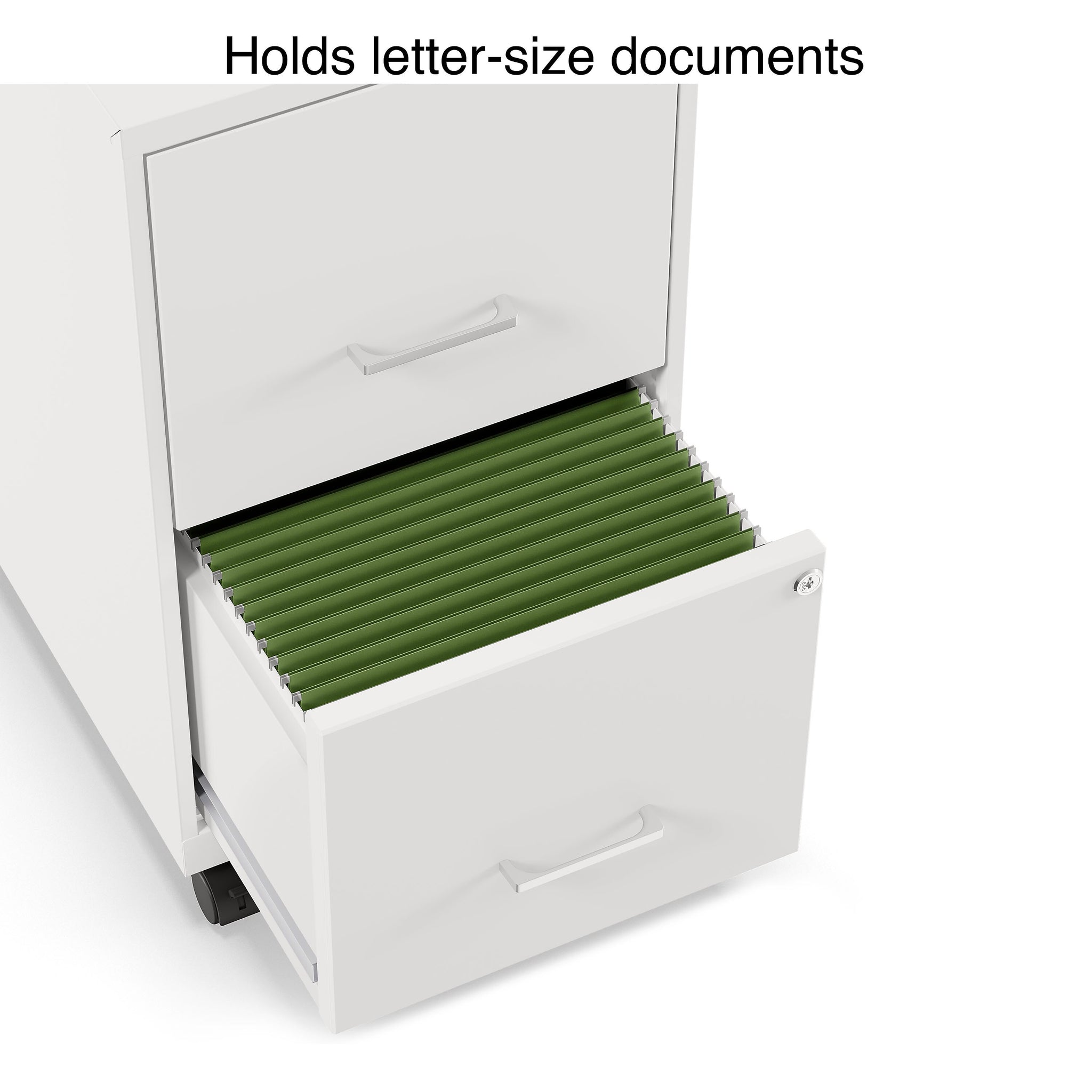Staples® 2-Drawer Mobile Vertical File Cabinet, Letter Size, Lockable, 26.3