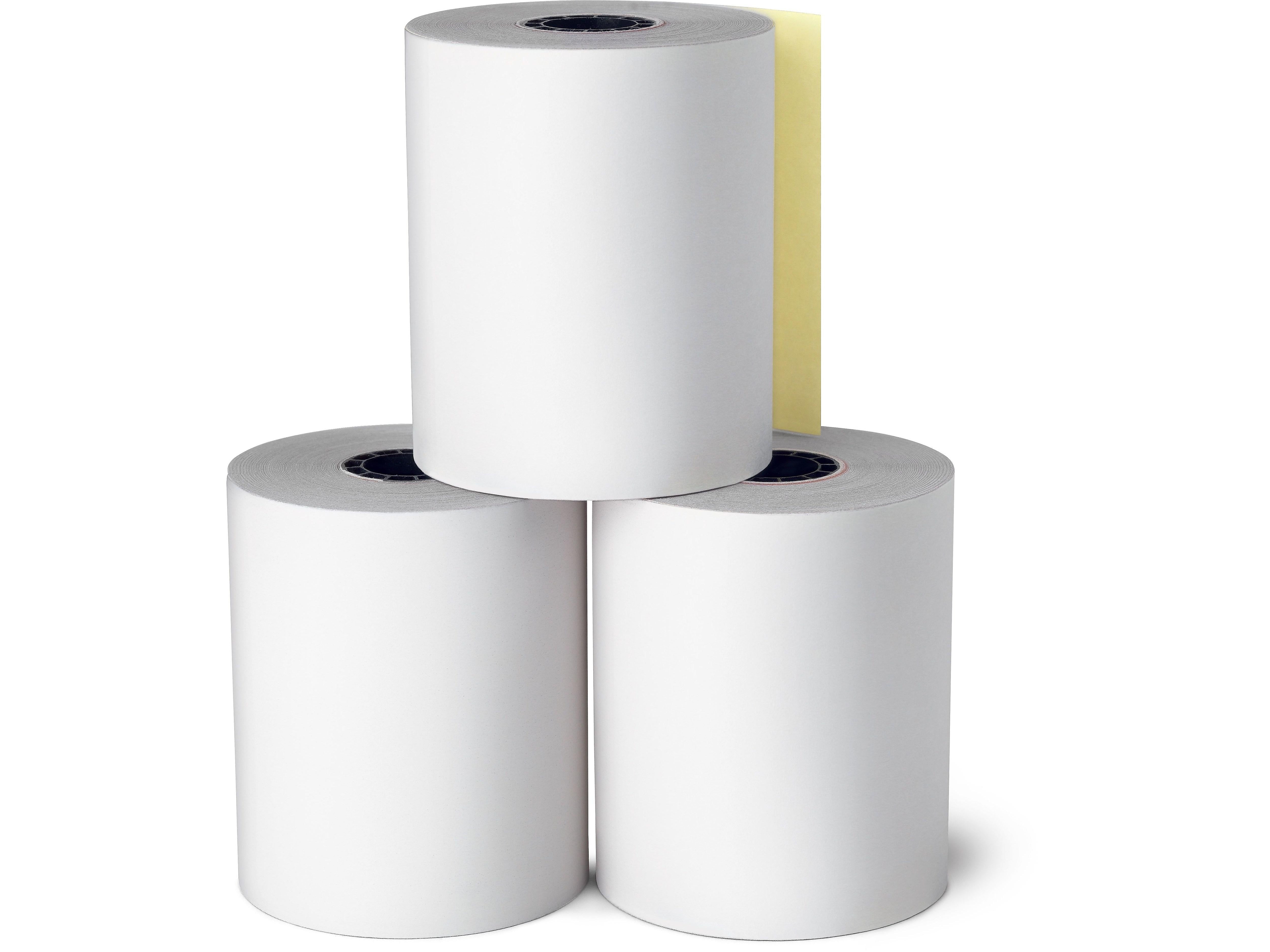 Staples 2 Part Carbonless Cash Register/POS Rolls, 3