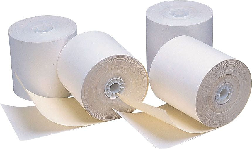 Staples 2-Part Carbonless Credit Card Terminal Rolls, 2 3/4