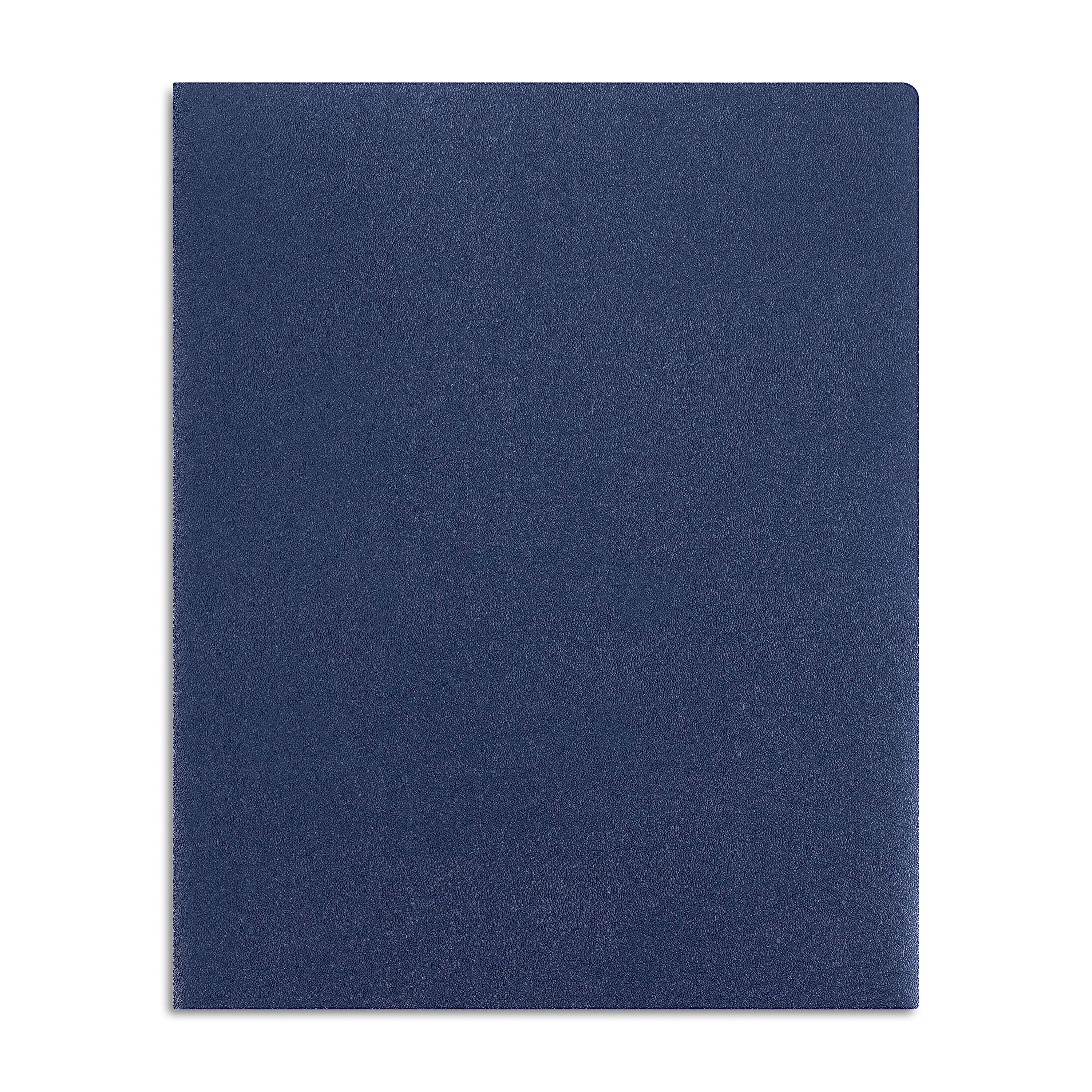 Staples 2-Pocket Plastic Presentation Folder, Dark Blue